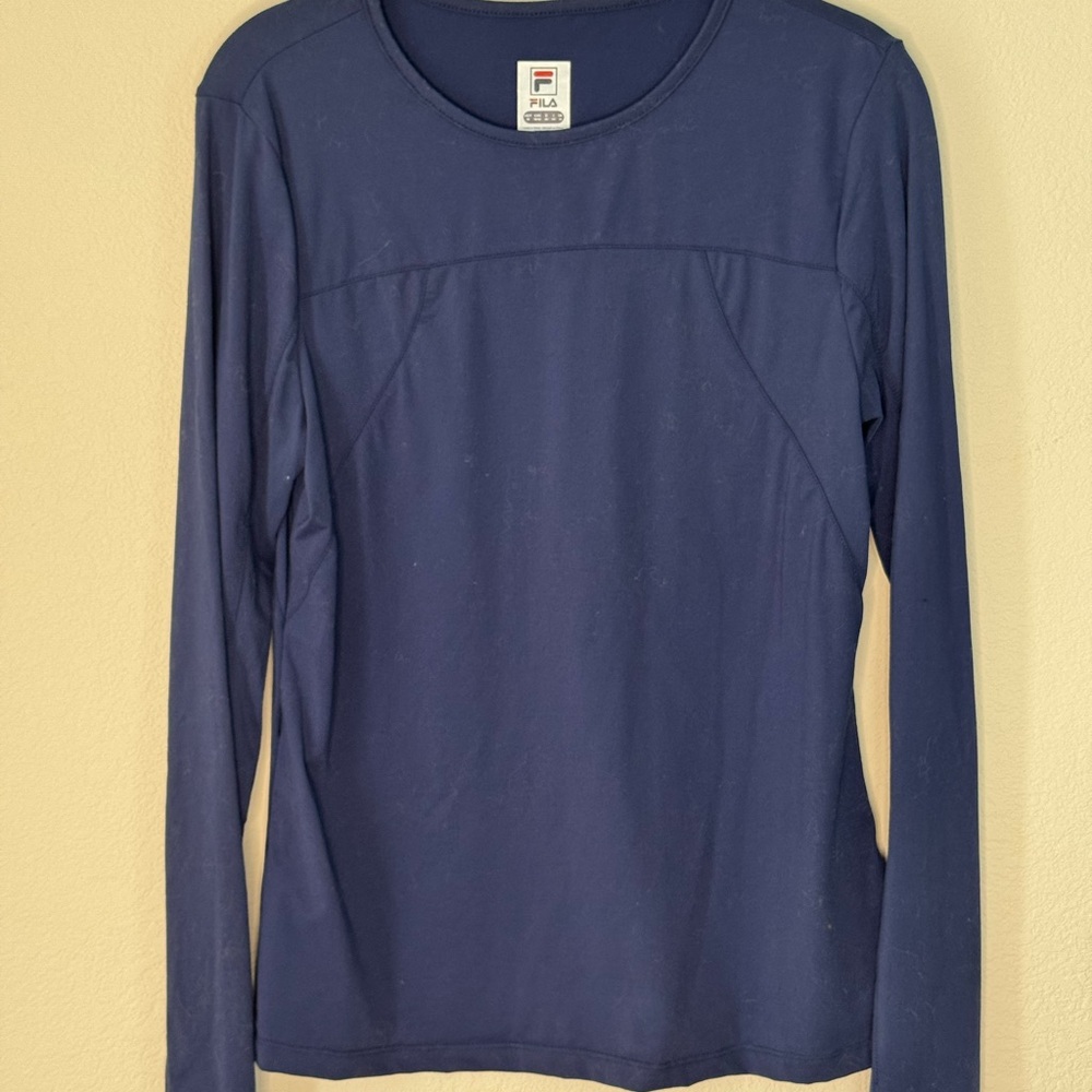 Fila Women's Navy Long Sleeve Top